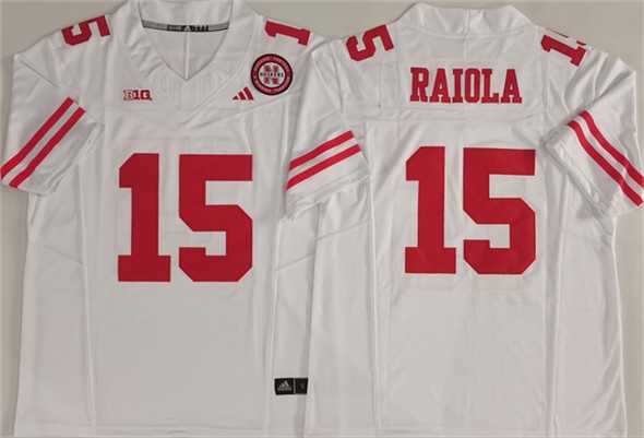 Men%27s Nebraska Cornhuskers #15 Dylan Raiola White F.U.S.E. With Patch Vapor Limited Stitched Jersey